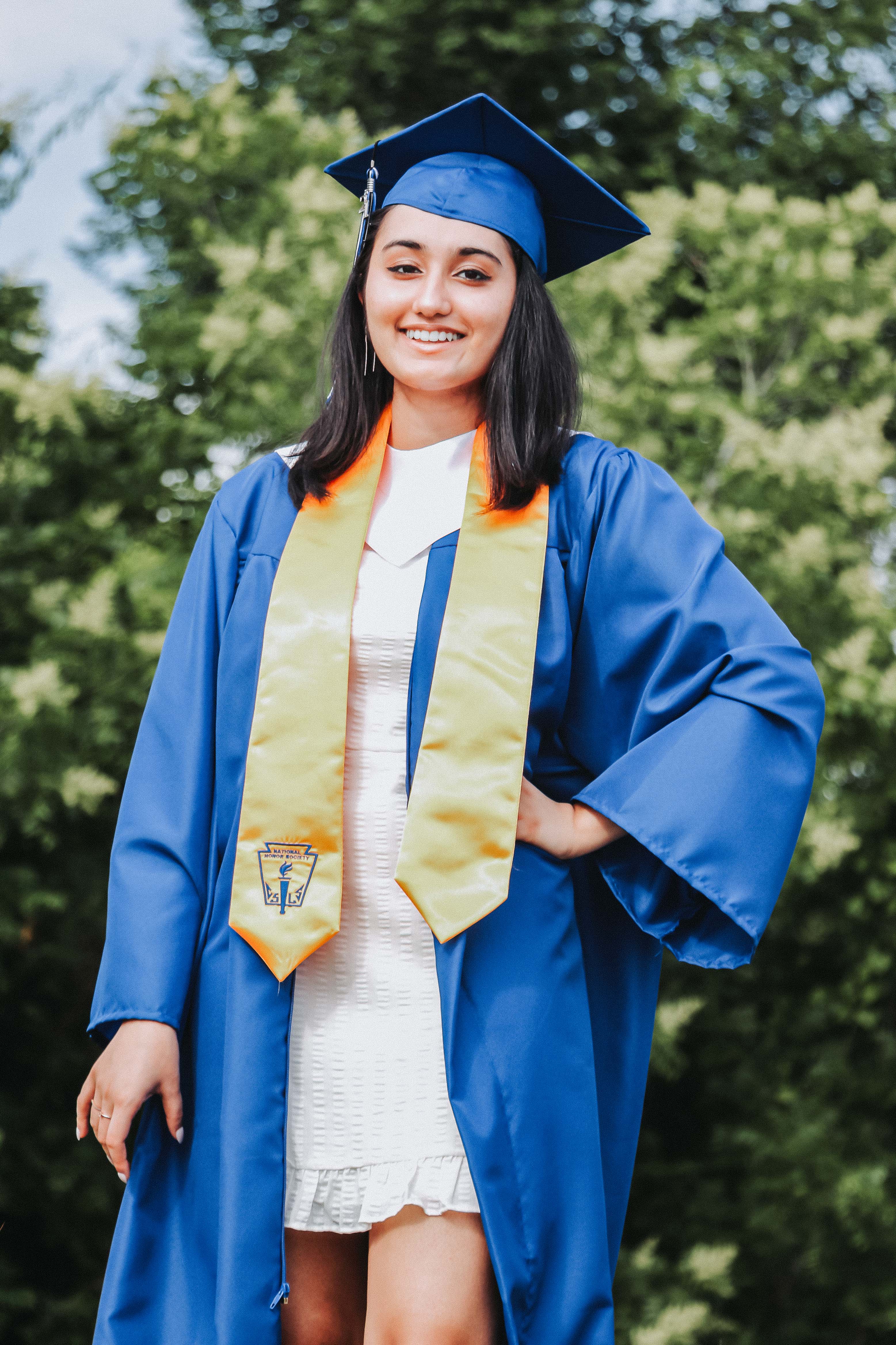 Graduate portrait outdoors